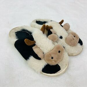 Unbranded cute Cow Print cozy Slippers size 40-41